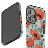 For iPhone Case, Tough Back Cover, Poppy Field | iCoverLover