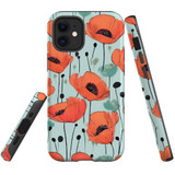 For iPhone 12 mini Tough Protective Case, Poppy Field | Protective Covers | iCoverLover Australia