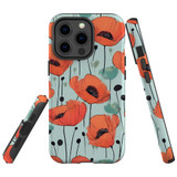 For iPhone 13 Pro Max Tough Protective Case, Poppy Field | Protective Covers | iCoverLover Australia