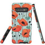 For Samsung Galaxy S10+ Plus Tough Protective Case, Poppy Field | Protective Covers | iCoverLover Australia