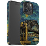 For iPhone Case, Tough Back Cover, Painting Of The Harbour Bridge | iCoverLover