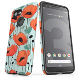 For Google Pixel 3 Tough Protective Case, Poppy Field | Protective Covers | iCoverLover Australia