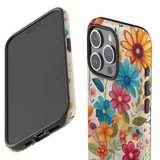 For iPhone Case, Tough Back Cover, Floral Symphony | iCoverLover