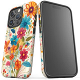 For iPhone Case, Tough Back Cover, Floral Symphony | iCoverLover