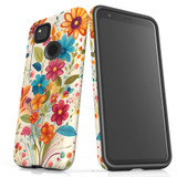 For Google Pixel 4a Tough Protective Case, Floral Symphony | Protective Covers | iCoverLover Australia