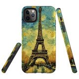 For iPhone 11 Pro Tough Protective Case, Eiffel Tower Painting | Protective Covers | iCoverLover Australia