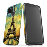 For Google Pixel 5 Tough Protective Case, Eiffel Tower Painting | Protective Covers | iCoverLover Australia