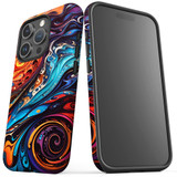 For iPhone 15 Pro Tough Protective Case, Swirling Paint | Protective Covers | iCoverLover Australia