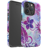 For iPhone 15 Pro Max Case Tough Protective Cover, Flower Swirls | Protective Covers | iCoverLover Australia