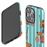 For iPhone 15 Pro Max Case Tough Protective Cover, Dachshund Dogs Cute | Protective Covers | iCoverLover Australia