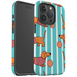 For iPhone 15 Pro Max Case Tough Protective Cover, Dachshund Dogs Cute | Protective Covers | iCoverLover Australia