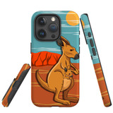 For iPhone 15 Pro Max Case Tough Protective Cover, Kangaroo Illustration | Protective Covers | iCoverLover Australia