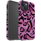 For iPhone 15 Case Tough Protective Cover, Magenta Leopard Pattern | Protective Covers | iCoverLover Australia