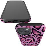 For iPhone 15 Case Tough Protective Cover, Magenta Leopard Pattern | Protective Covers | iCoverLover Australia