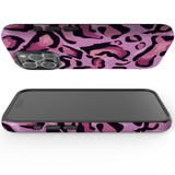 For iPhone 15 Pro Case Tough Protective Cover, Magenta Leopard Pattern | Protective Covers | iCoverLover Australia