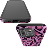 For iPhone 15 Pro Case Tough Protective Cover, Magenta Leopard Pattern | Protective Covers | iCoverLover Australia