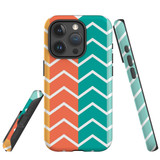 For iPhone 15 Pro Case Tough Protective Cover, Colourful Zigzag | Protective Covers | iCoverLover Australia