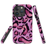 For iPhone 15 Pro Max Case Tough Protective Cover, Magenta Leopard Pattern | Protective Covers | iCoverLover Australia