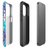 For iPhone 15 Pro Case Tough Protective Cover, Psychedelic Blues | Protective Covers | iCoverLover Australia