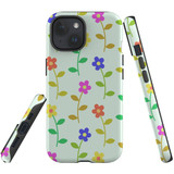 For iPhone 15 Case Tough Protective Cover, Colourful Flowers | Protective Covers | iCoverLover Australia