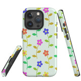 For iPhone 15 Pro Case Tough Protective Cover, Colourful Flowers | Protective Covers | iCoverLover Australia