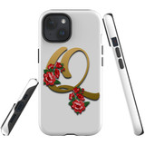 For iPhone 15 Case Tough Protective Cover, Letter Q | Protective Covers | iCoverLover Australia