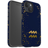 For iPhone 15 Case Tough Protective Cover, Aquarius Sign | Protective Covers | iCoverLover Australia