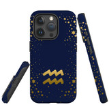 For iPhone 15 Pro Case Tough Protective Cover, Aquarius Sign | Protective Covers | iCoverLover Australia