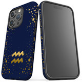 For iPhone 15 Pro Case Tough Protective Cover, Aquarius Sign | Protective Covers | iCoverLover Australia