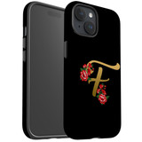 For iPhone 15 Case Tough Protective Cover, Embellished Letter F | Protective Covers | iCoverLover Australia