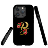 For iPhone 15 Pro Case Tough Protective Cover, Embellished Letter B | Protective Covers | iCoverLover Australia