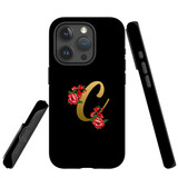 For iPhone 15 Pro Max Case Tough Protective Cover, Embellished Letter C | Protective Covers | iCoverLover Australia