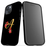 For iPhone 15 Case Tough Protective Cover, Embellished Letter A | Protective Covers | iCoverLover Australia