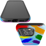 For iPhone 15 Pro Max Case Tough Protective Cover, Rainbow Brushes | Protective Covers | iCoverLover Australia