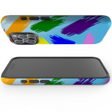 For iPhone 15 Pro Case Tough Protective Cover, Rainbow Brushes | Protective Covers | iCoverLover Australia