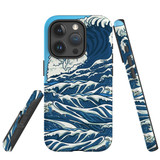 For iPhone 15 Pro Case Tough Protective Cover, Japanese Wave | Protective Covers | iCoverLover Australia