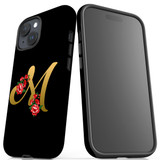 For iPhone 15 Case Tough Protective Cover, Embellished Letter M | Protective Covers | iCoverLover Australia