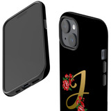 For iPhone 15 Case Tough Protective Cover, Embellished Letter J | Protective Covers | iCoverLover Australia