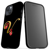 For iPhone 15 Case Tough Protective Cover, Embellished Letter V | Protective Covers | iCoverLover Australia