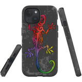 For iPhone 15 Case Tough Protective Cover, Colorful Lizard | Protective Covers | iCoverLover Australia