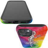 For iPhone 15 Case Tough Protective Cover, Rainbow Lizard | Protective Covers | iCoverLover Australia