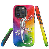 For iPhone 15 Pro Case Tough Protective Cover, Rainbow Lizard | Protective Covers | iCoverLover Australia