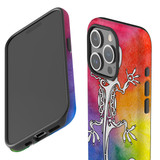 For iPhone 15 Pro Case Tough Protective Cover, Rainbow Lizard | Protective Covers | iCoverLover Australia