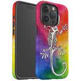 For iPhone 15 Pro Case Tough Protective Cover, Rainbow Lizard | Protective Covers | iCoverLover Australia