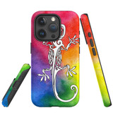 For iPhone 15 Pro Max Case Tough Protective Cover, Rainbow Lizard | Protective Covers | iCoverLover Australia