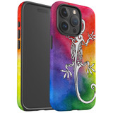 For iPhone 15 Pro Max Case Tough Protective Cover, Rainbow Lizard | Protective Covers | iCoverLover Australia