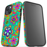For iPhone 15 Plus Case Tough Protective Cover, Retro Floral Design | Protective Covers | iCoverLover Australia