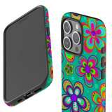 For iPhone 15 Pro Max/15 Pro/15 Plus/15  Tough Protective Case, Retro Floral Design | iCoverLover Australia