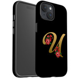 For iPhone 15 Plus Case Tough Protective Cover, Embellished Letter U | Protective Covers | iCoverLover Australia