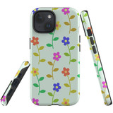 For iPhone 15 Plus Case Tough Protective Cover, Colourful Flowers | Protective Covers | iCoverLover Australia